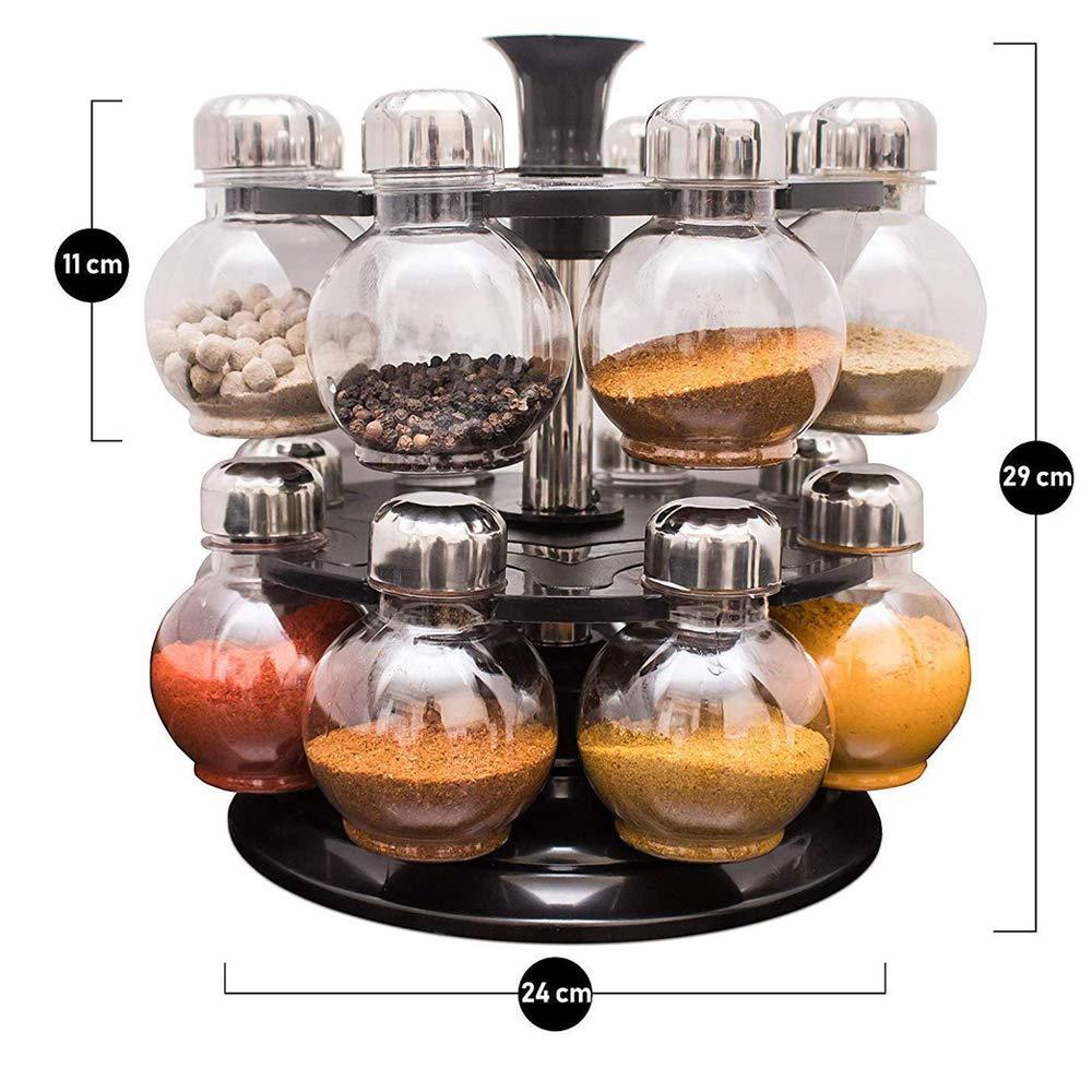 0069 Multipurpose Revolving Plastic Spice Rack Set (16pcs) - SkyShopy 0069 Multipurpose Revolving Plastic Spice Rack Set (16pcs) - SkyShopy
